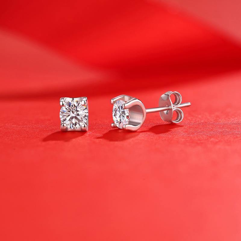 Belamol® Moissanite Series Sweet Cube Sugar Stud Earrings