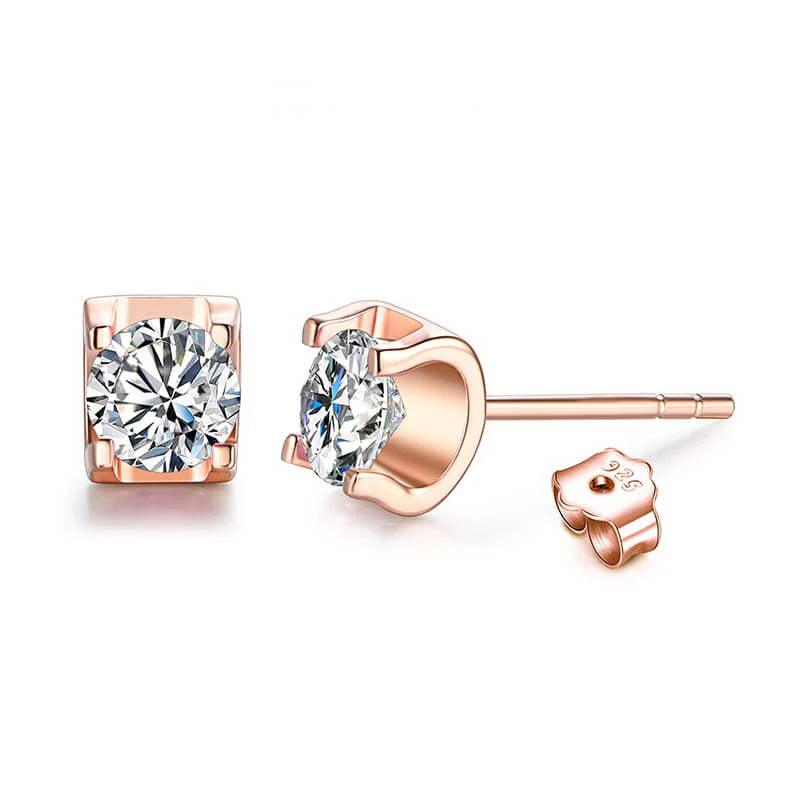 Belamol® Moissanite Series Sweet Cube Sugar Stud Earrings