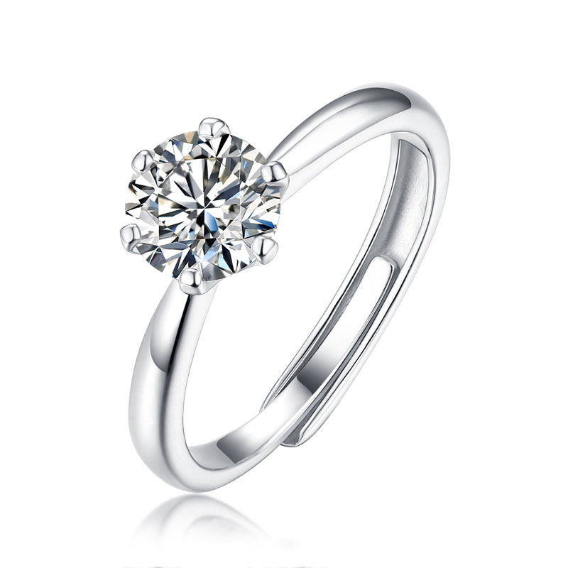Belamol® Moissanite 2 Carat Round Cut Solitaire Ring
