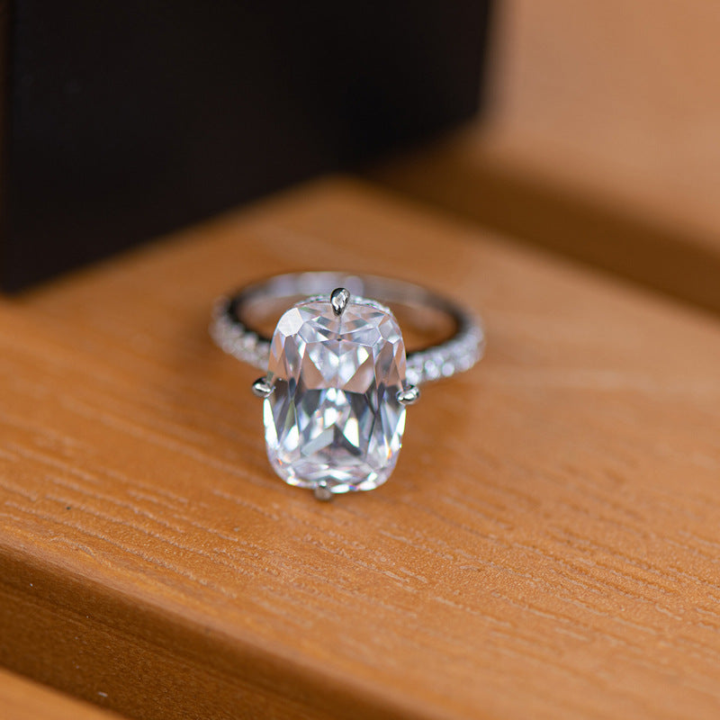 Belamol®️ Moissanite 3 Carat Oval Cut Halo Pavd Ring
