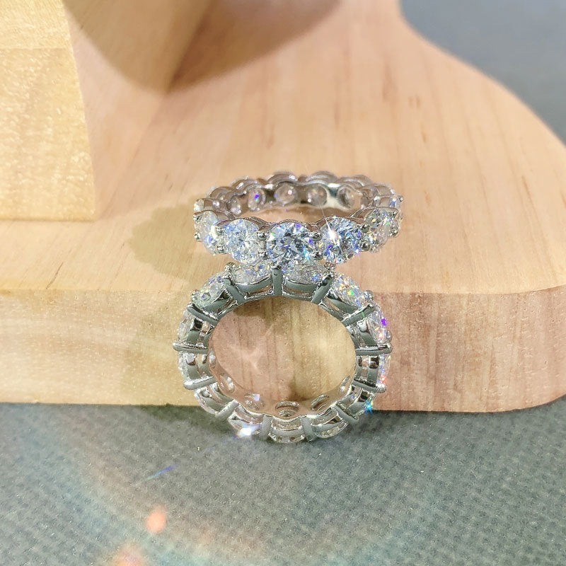 Belamol® Moissanite Round Cut Full Eternity Ring