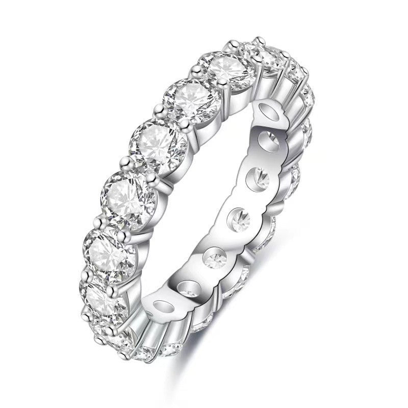 Belamol® Moissanite Round Cut Full Eternity Ring