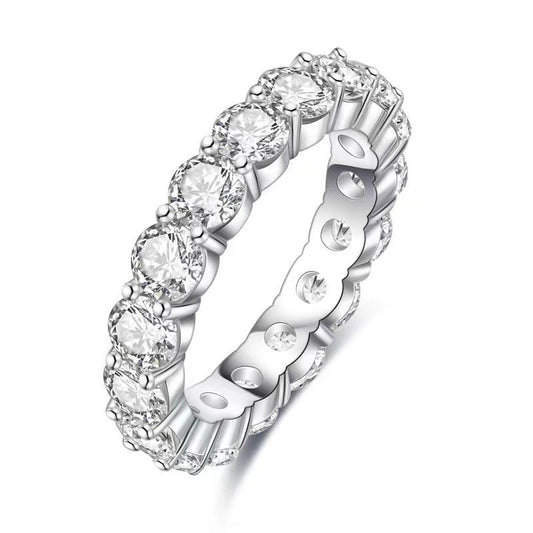Belamol® Moissanite Round Cut Full Eternity Ring