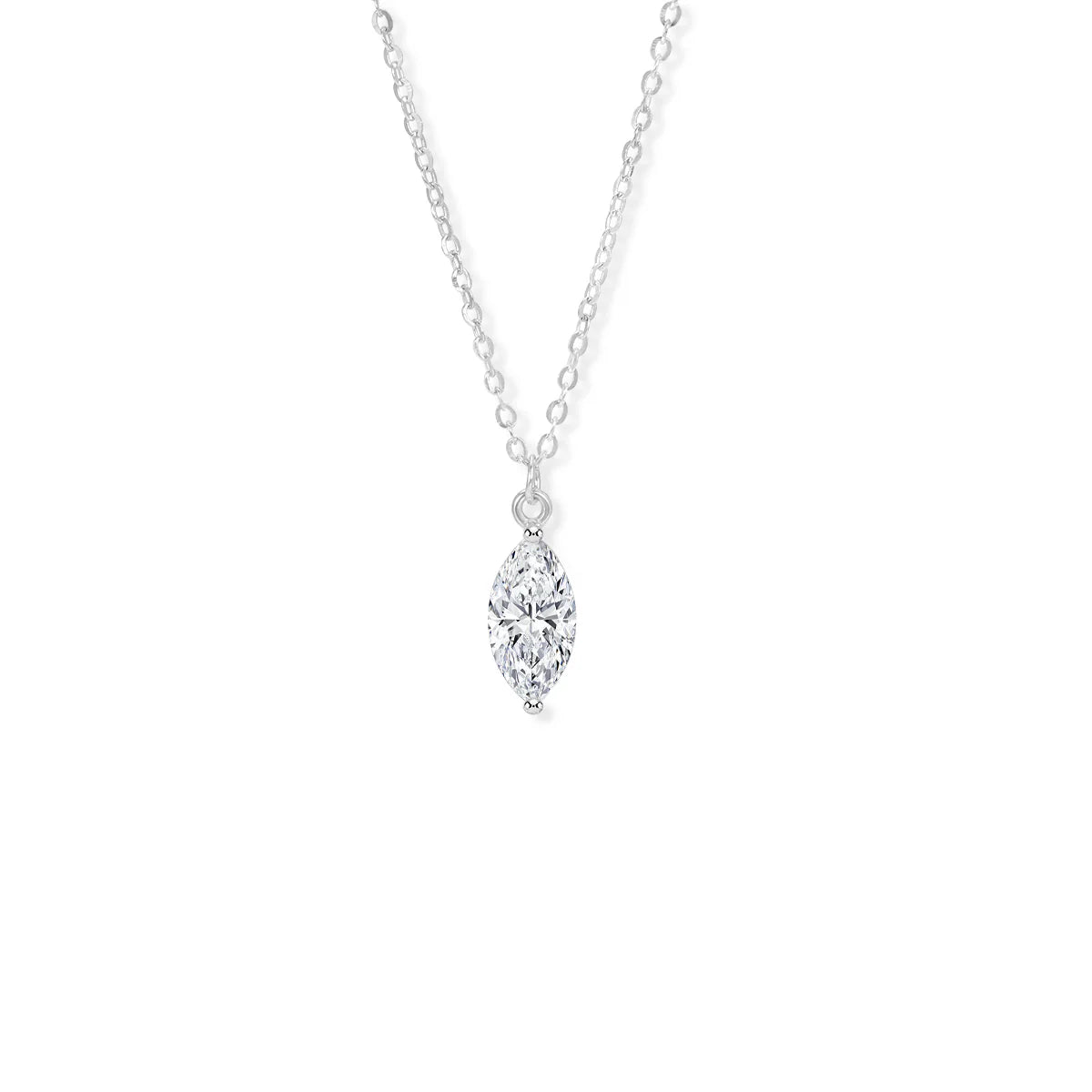 Belamol® Moissanite Oval Cut Solitaire Necklace